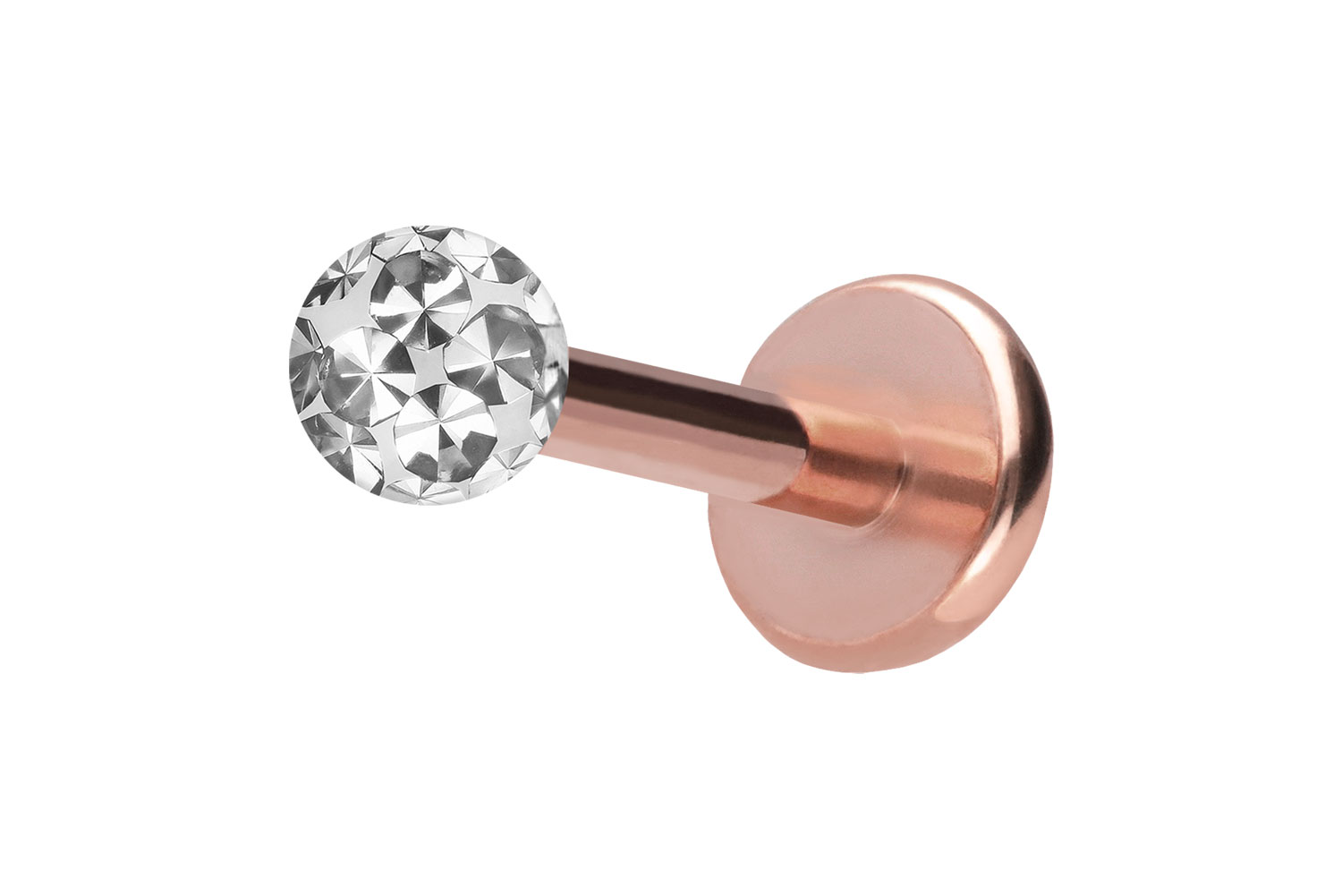 Titan Labret Piercing mit Push Fit EPOXY-KUGEL